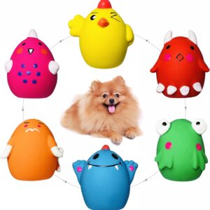 HOLYSTEED Squeaky Dog Toys for Small Dogs and Medium Breeds, Puppy Small Dog Toys Squeaky Dog Balls 6pcs for Mini, Small, Medium Breeds